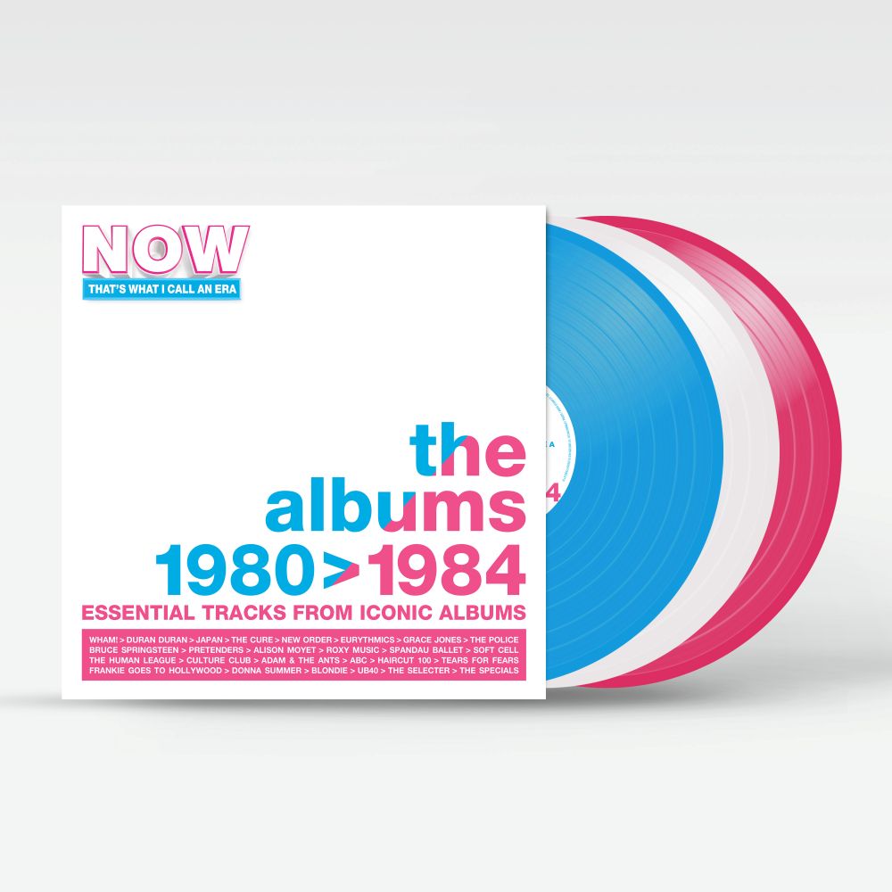 NOW That's What I Call an Era: The Albums 1980 - 1984 Vinyl LP White, Blue & Pink Colour 2025