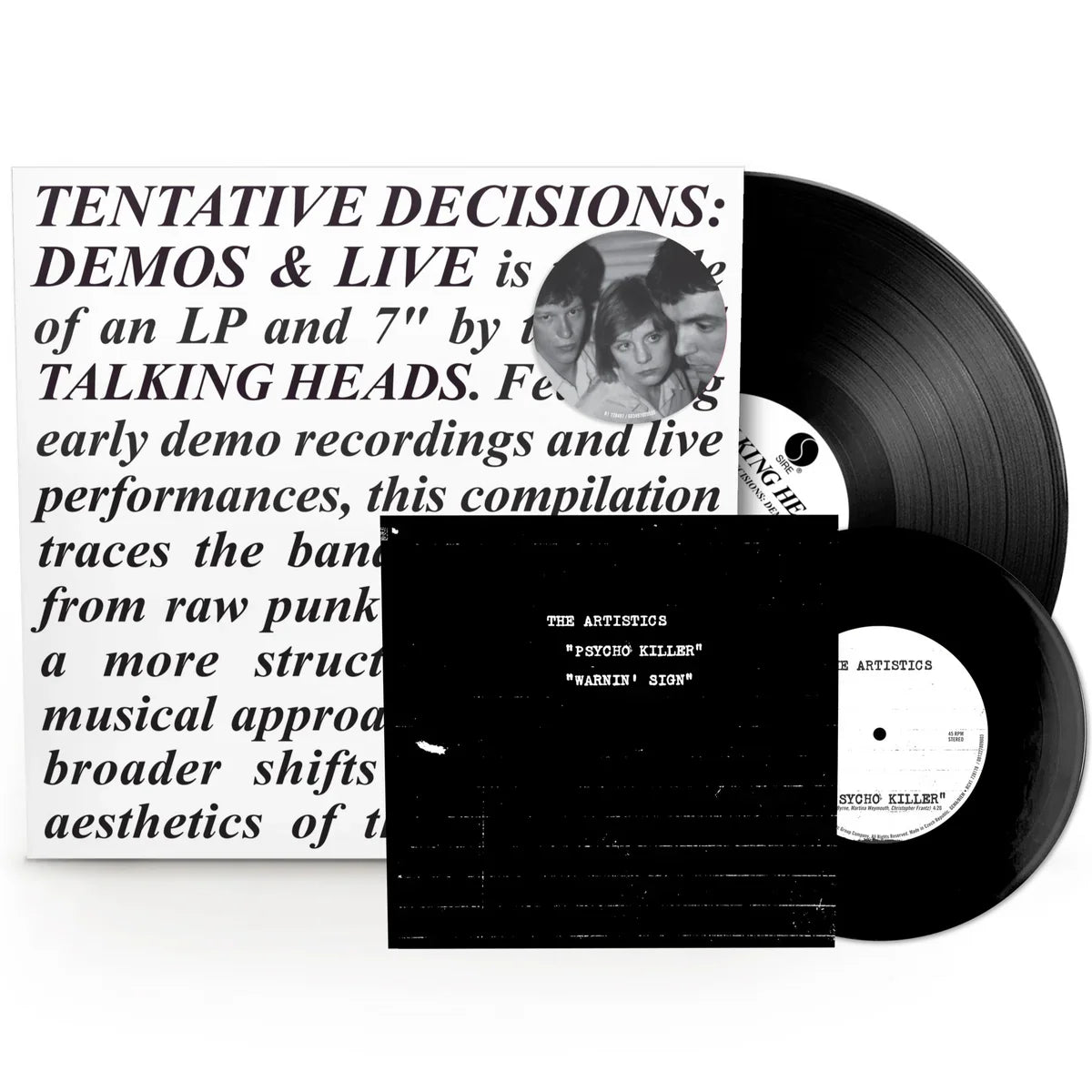 TALKING HEADS 'TENTATIVE DECISIONS: DEMOS & LIVE' LP + 7"