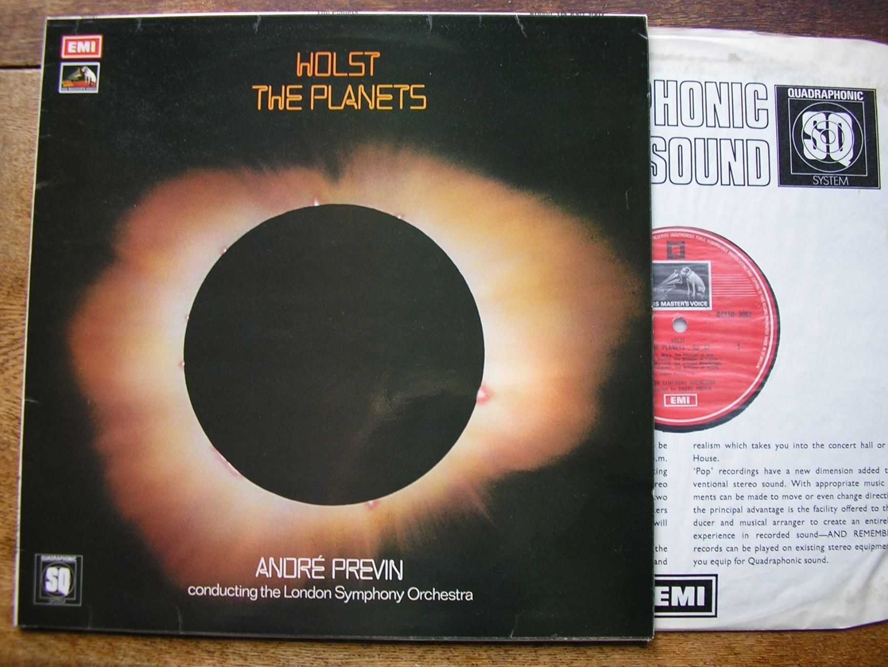 HOLST: THE PLANETS  PREVIN / LONDON SYMPHONY ORCHESTRA    QUADRAPHONIC    Q4 ASD 3002
