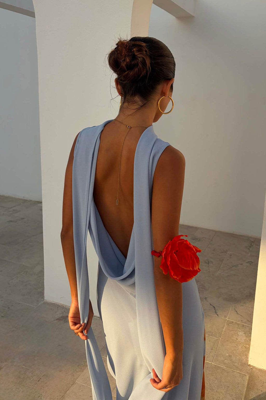 Ice Blue Floral Sophie Dress