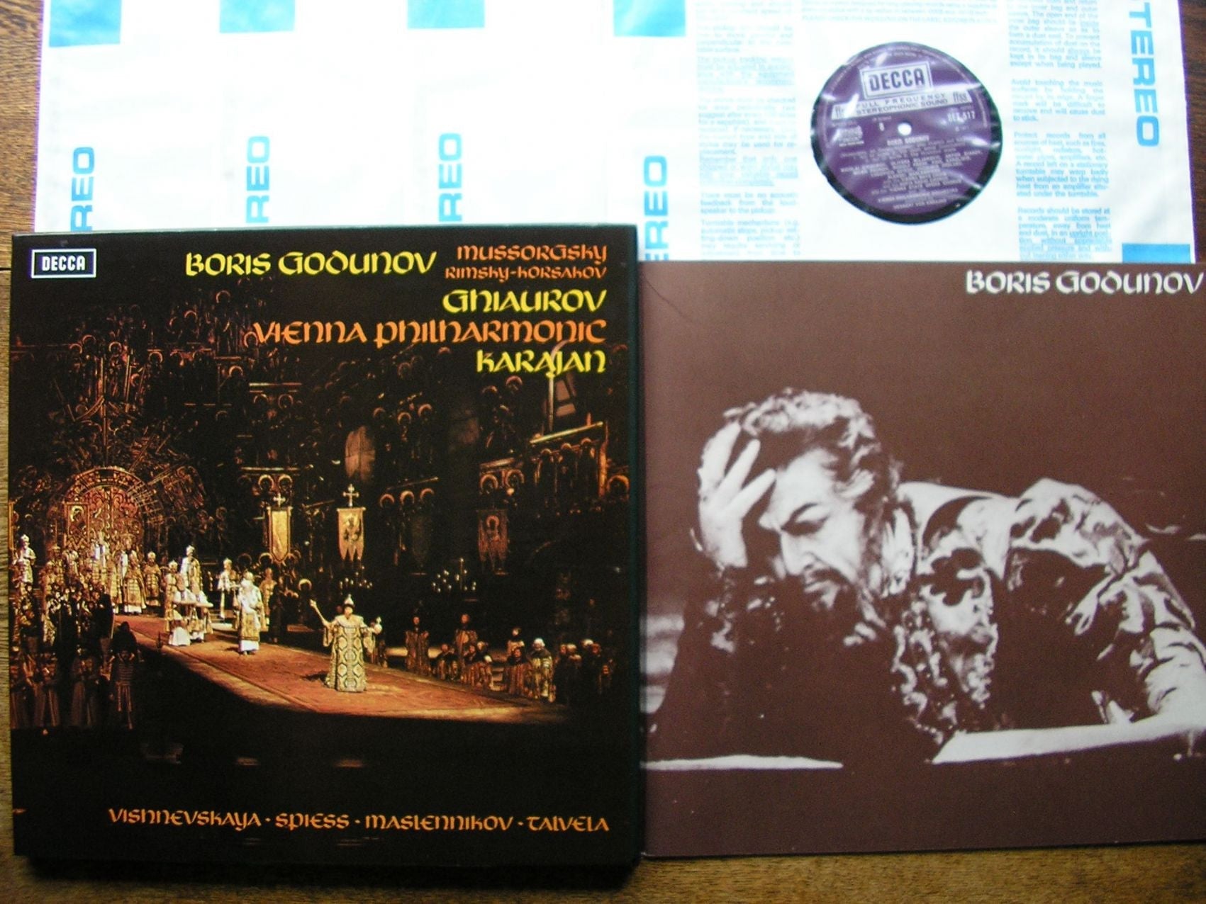 MUSSORGSKY: BORIS GODUNOV GHIAUROV / TALVELA / VISHNEVSKAYA / VPO / KARAJAN SET 514 - 7
