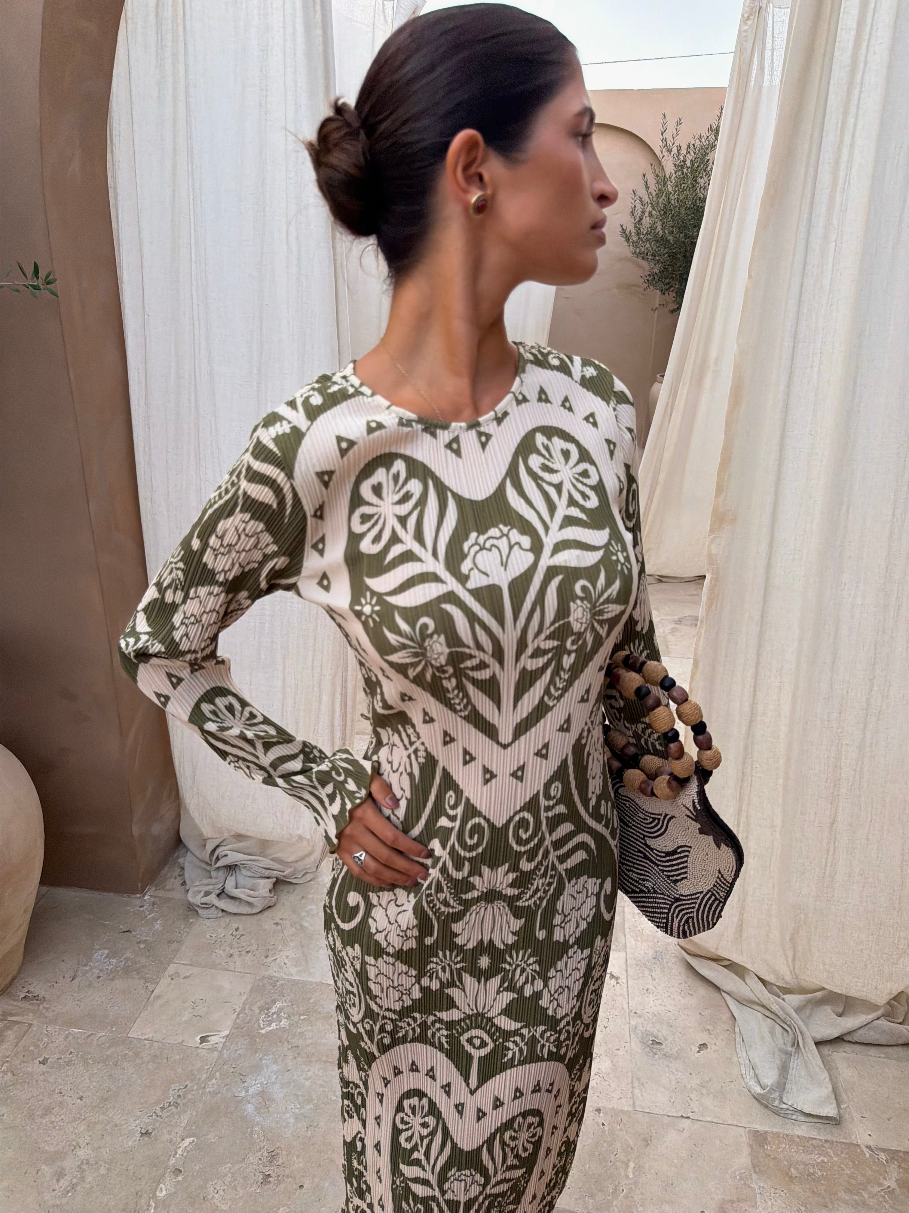 Olive Amara Plisse Gaia Dress