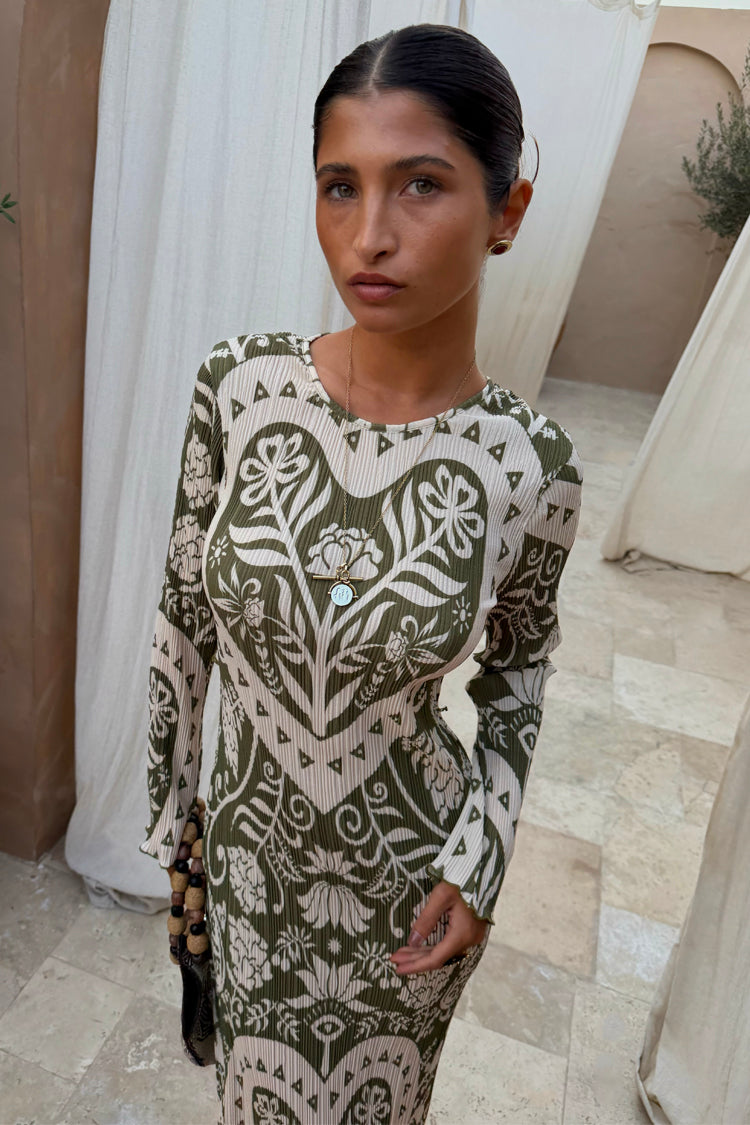 Olive Amara Plisse Gaia Dress