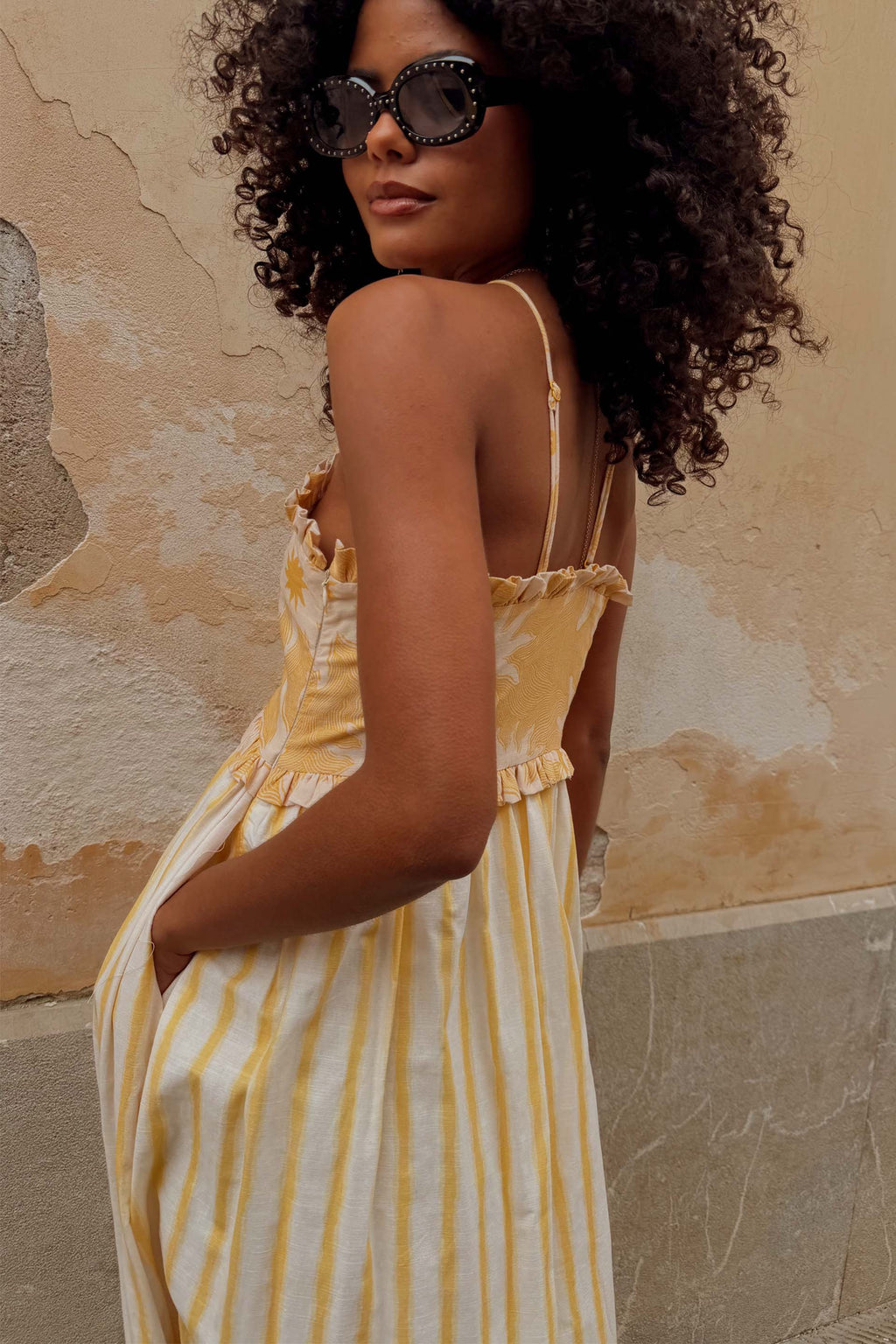 Yellow Stripe Ashley Dress