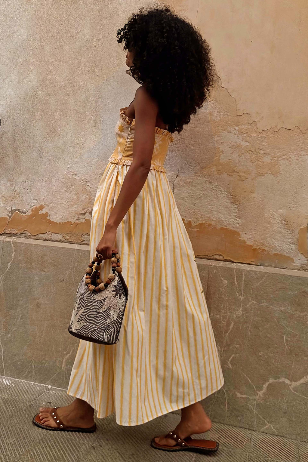 Yellow Stripe Ashley Dress