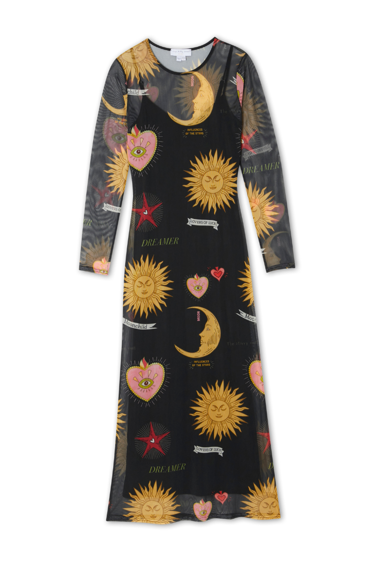 Black Mystical Mesh Dress