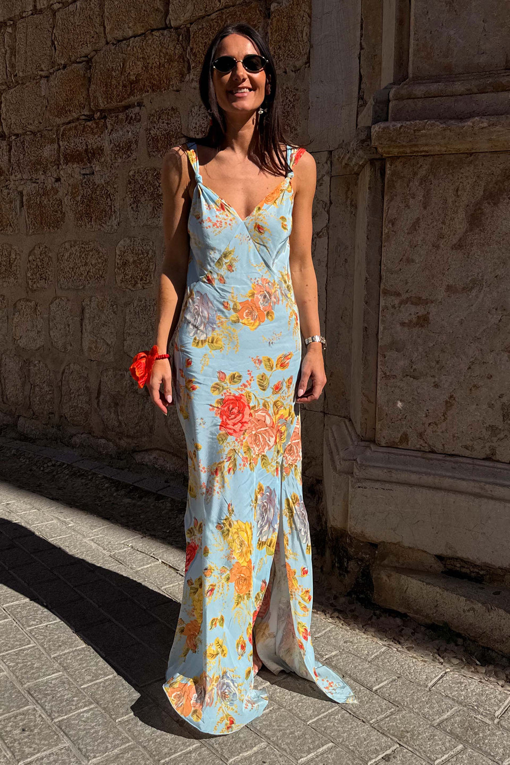 Sky Blue Floral Sofia Dress