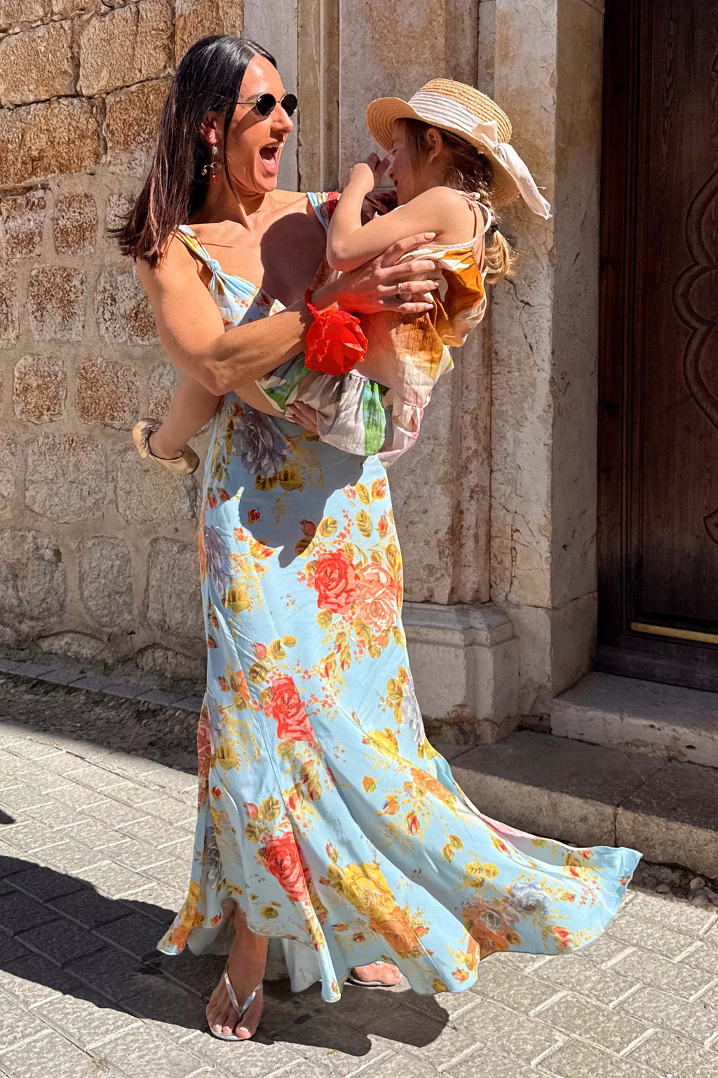 Sky Blue Floral Sofia Dress
