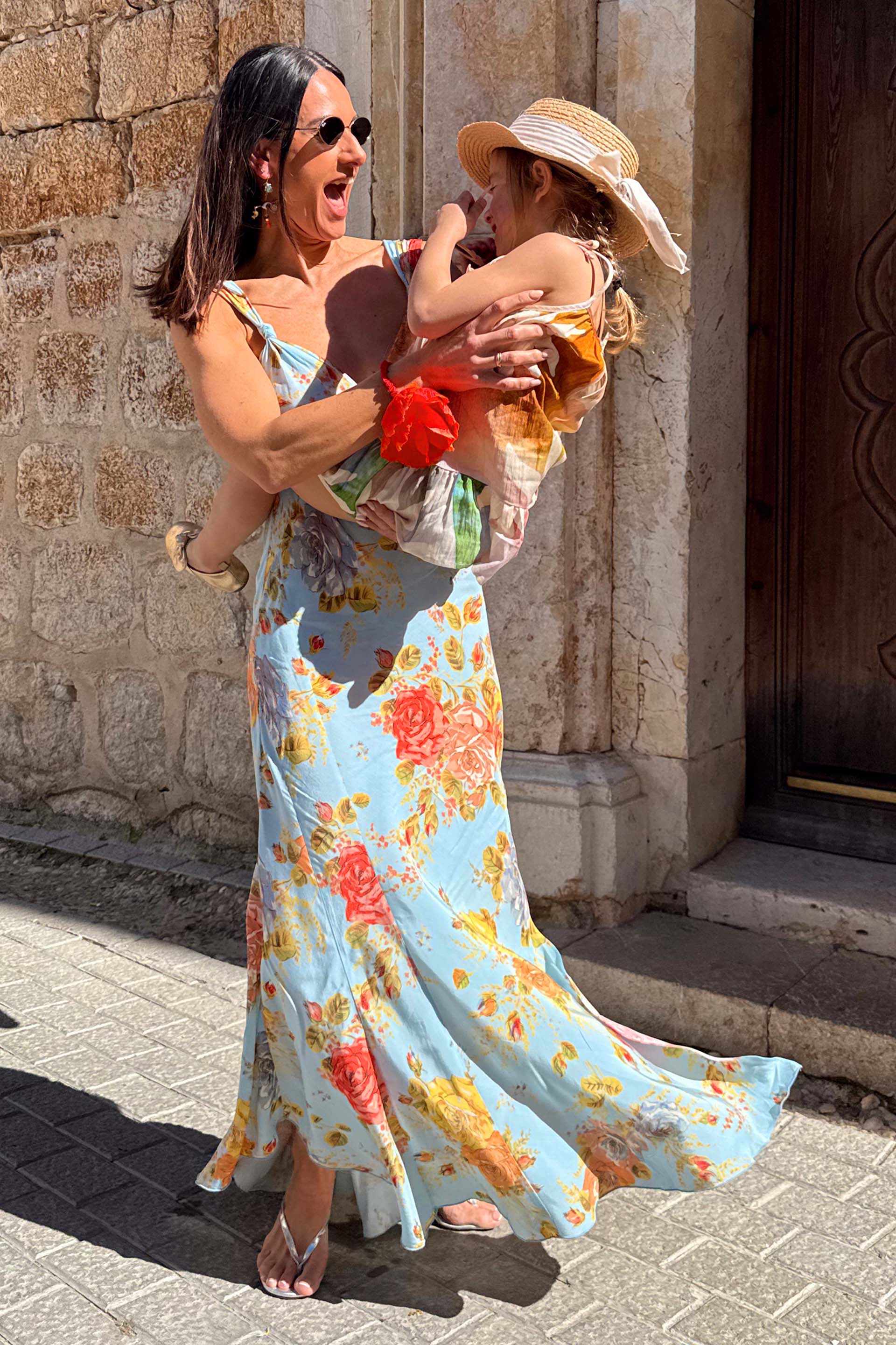 Sky Blue Floral Sofia Dress