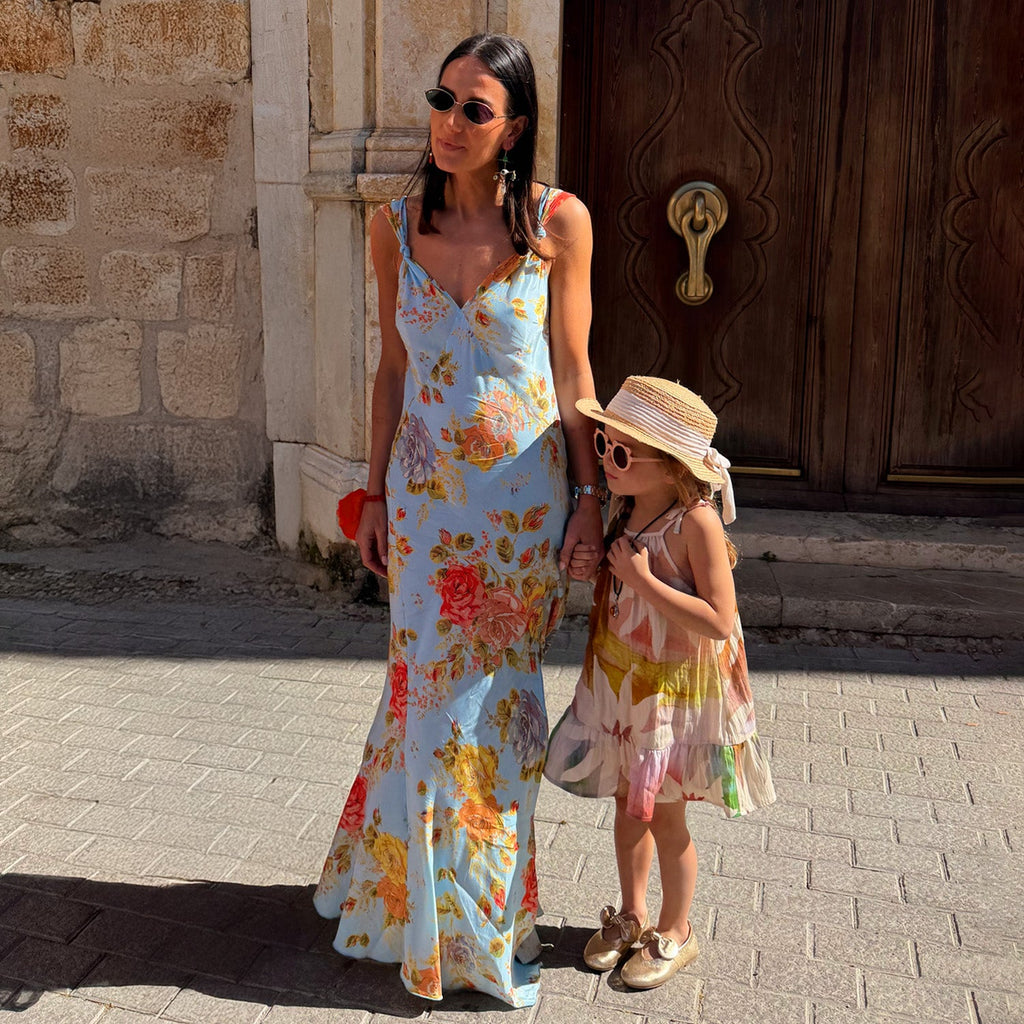 Sky Blue Floral Sofia Dress