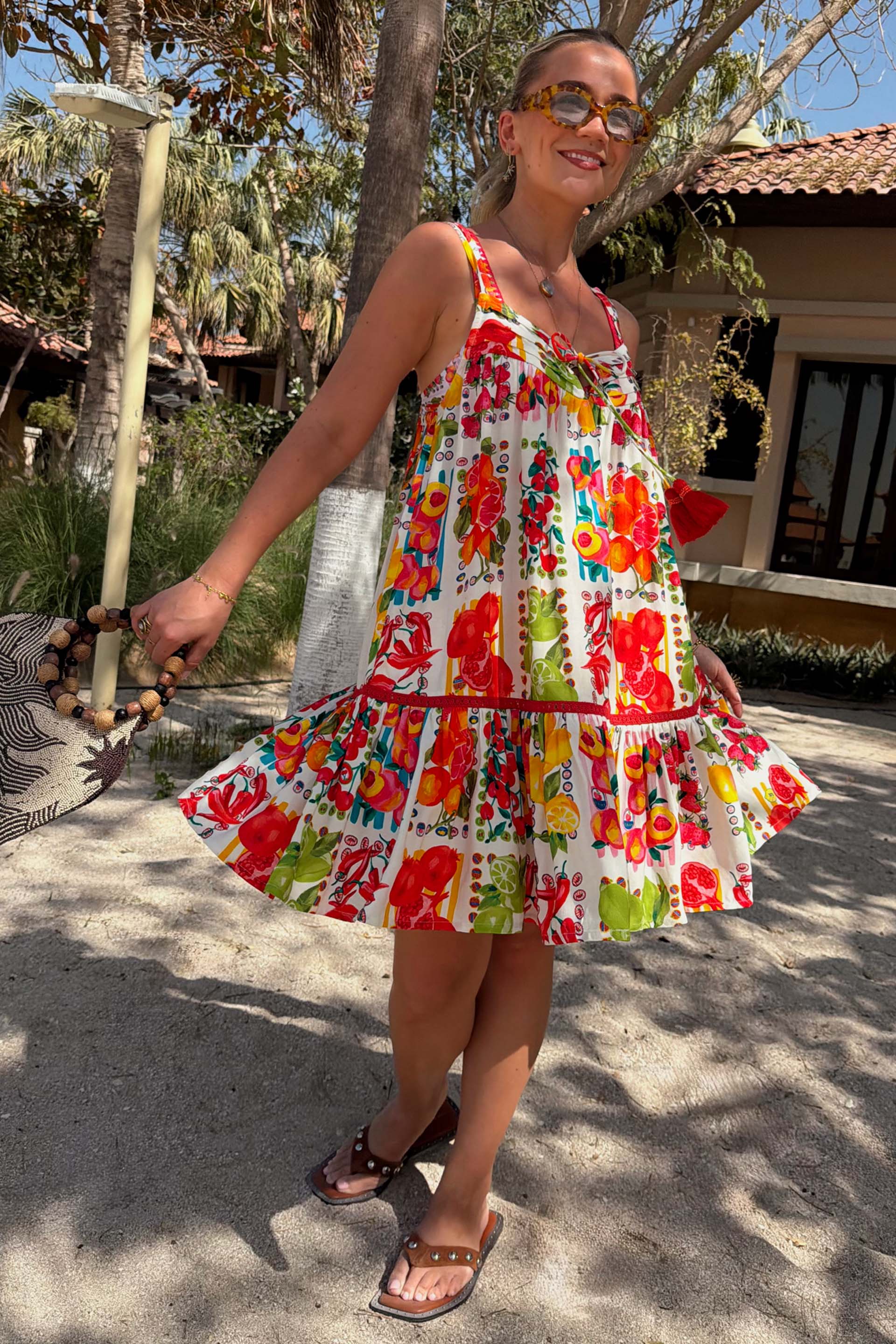 Fruit Stamps Mini Dress