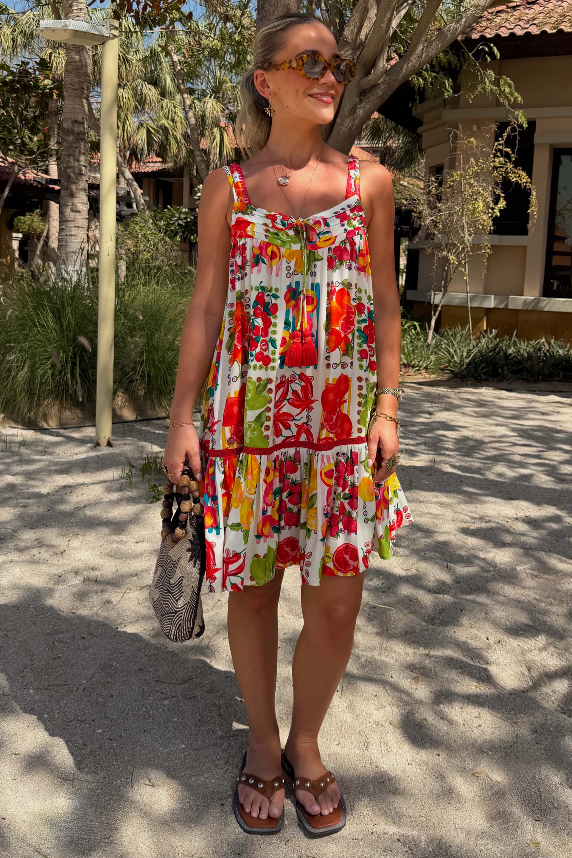 Fruit Stamps Mini Dress