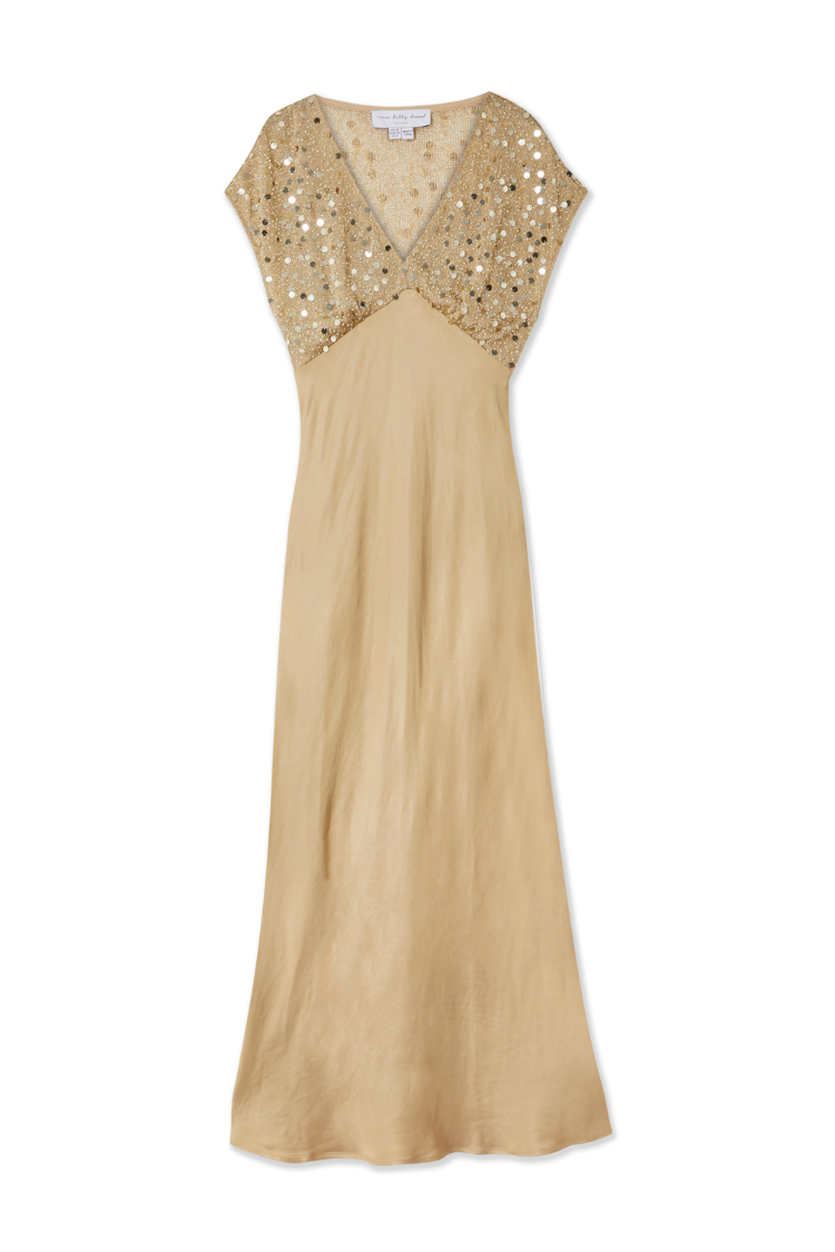 Gold Sequin Elodie Dress