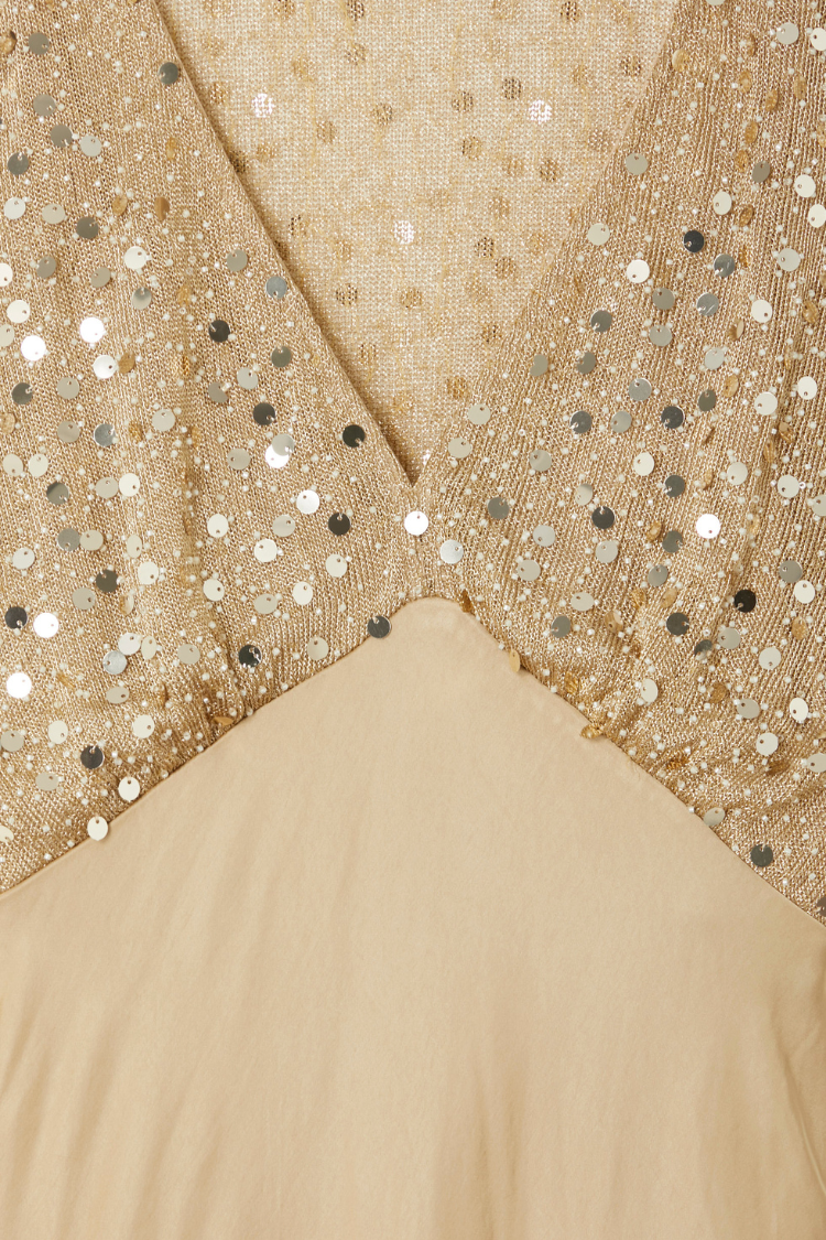 Gold Sequin Elodie Dress
