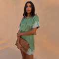 Green Lace Mini Dress