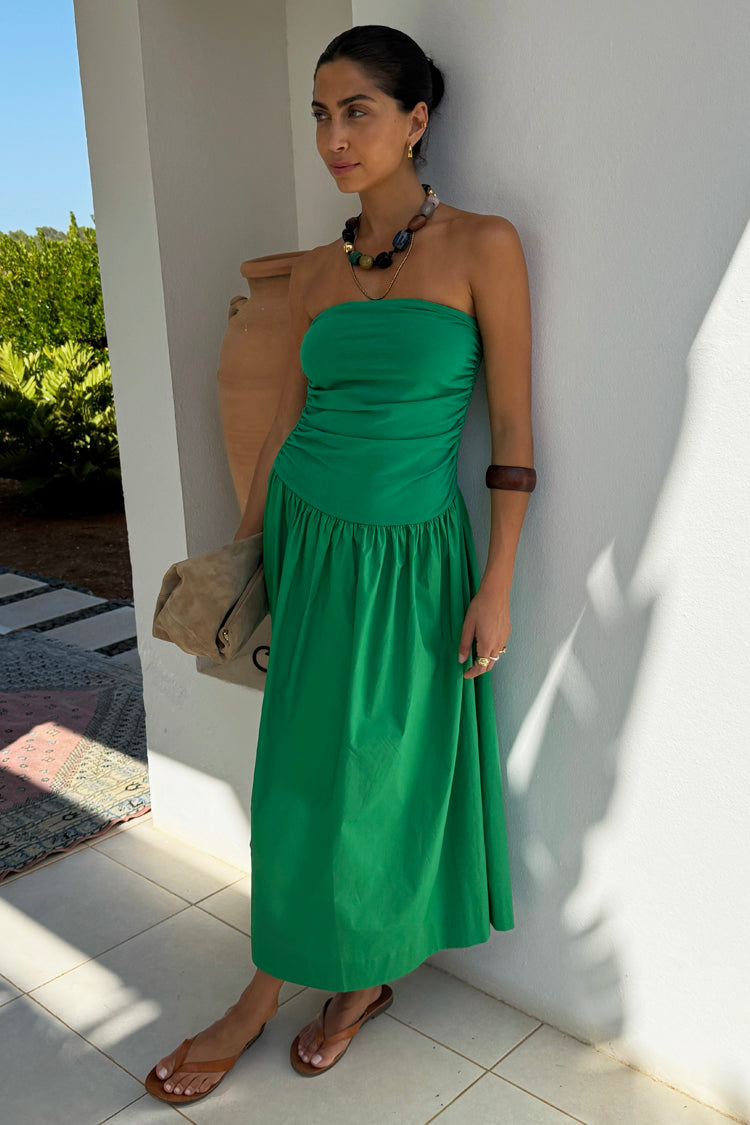 Green Lola Mid-axi Dress