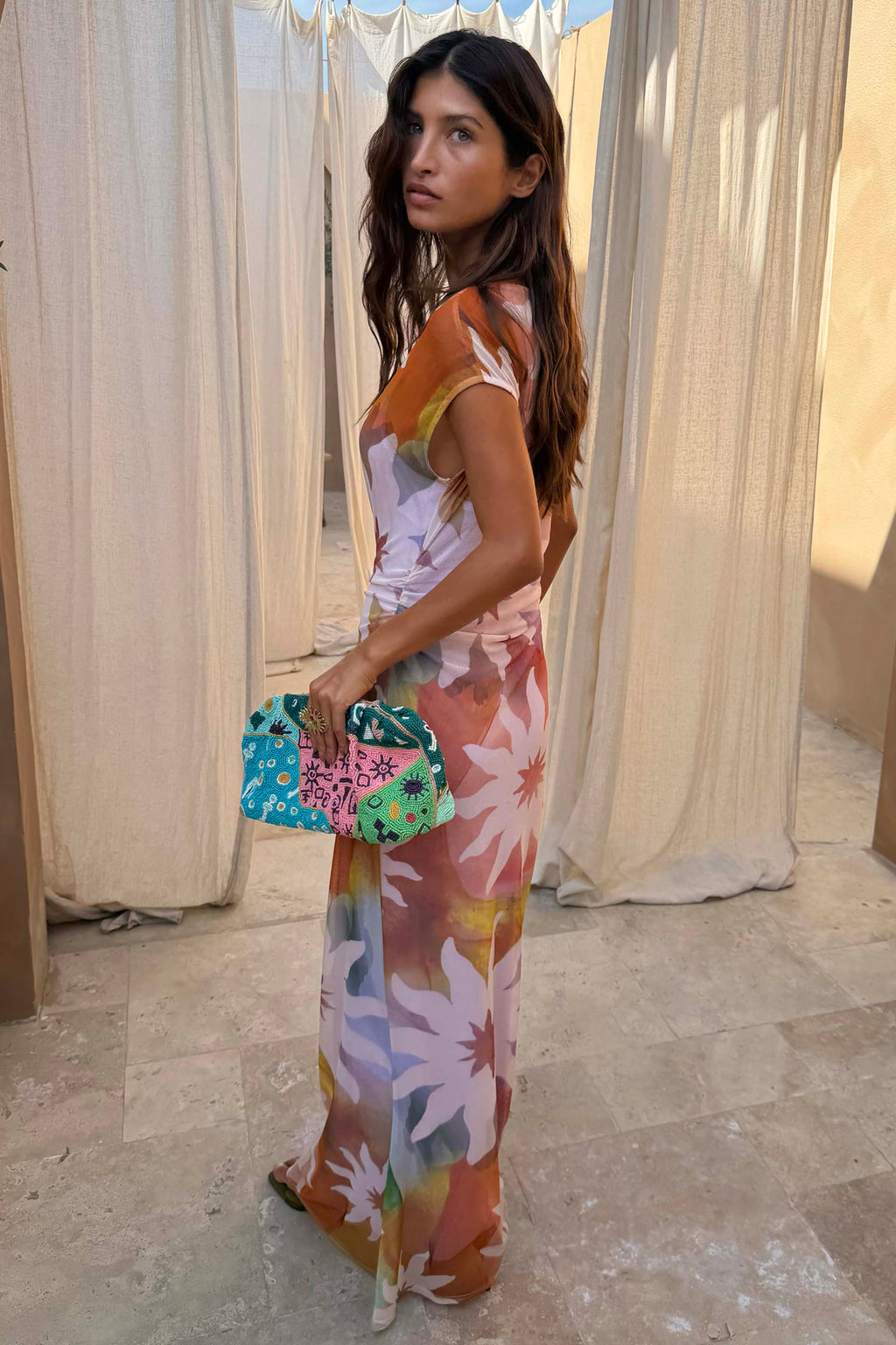 Abstract Soleil Luna Mesh Dress