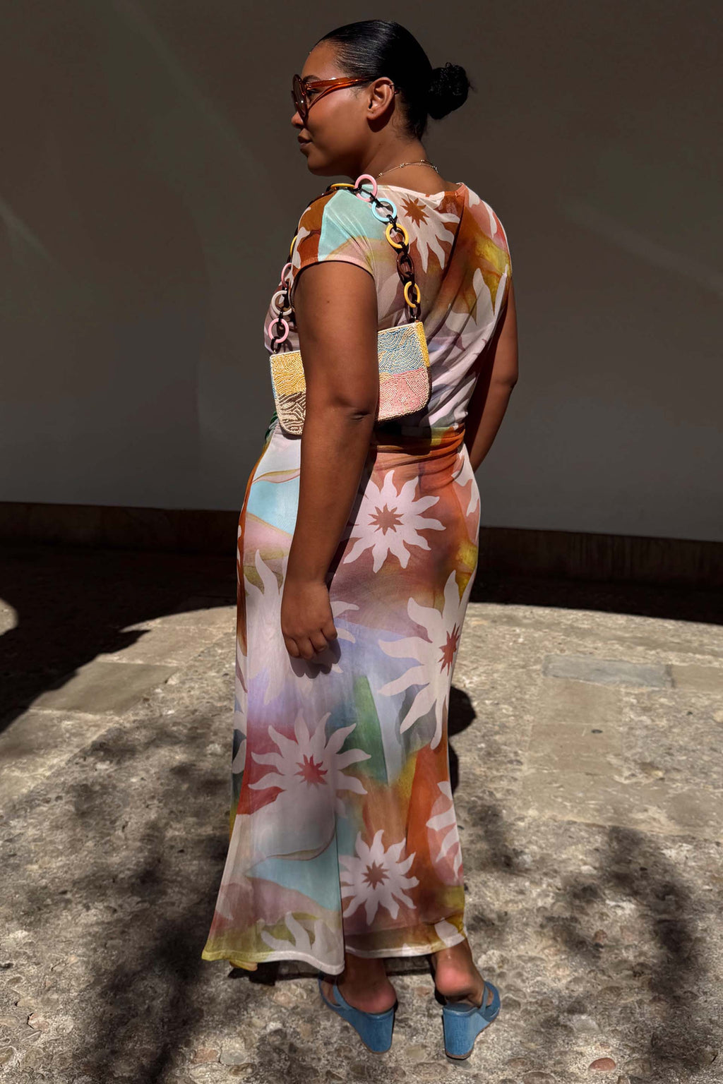 Abstract Soleil Luna Mesh Dress