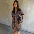 Cherry Leopard Mini Lyla Dress