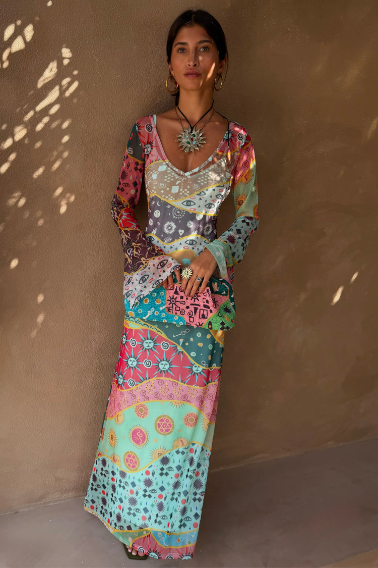 Pastel Morocco Mesh Vivi Dress