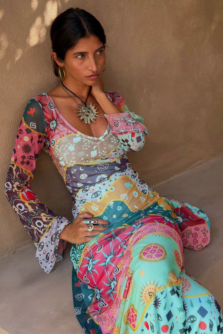Pastel Morocco Mesh Vivi Dress