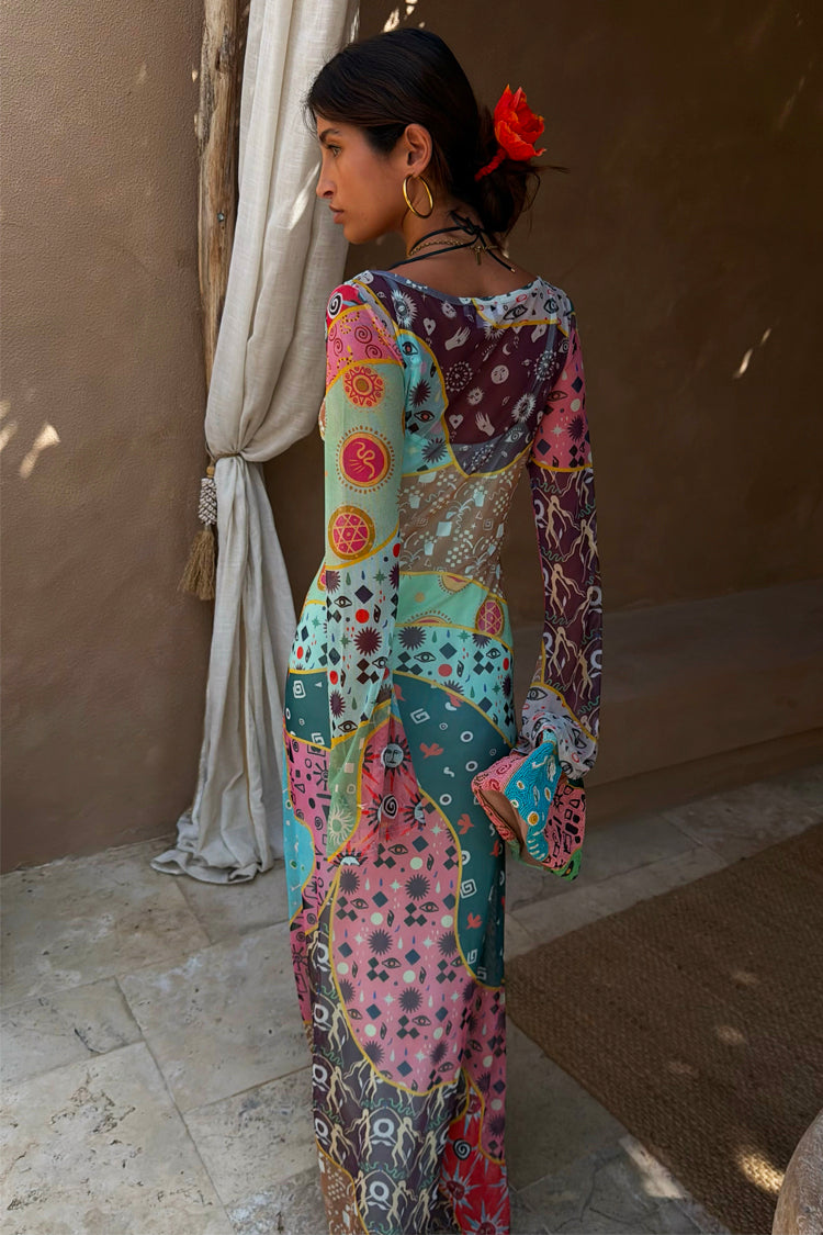 Pastel Morocco Mesh Vivi Dress