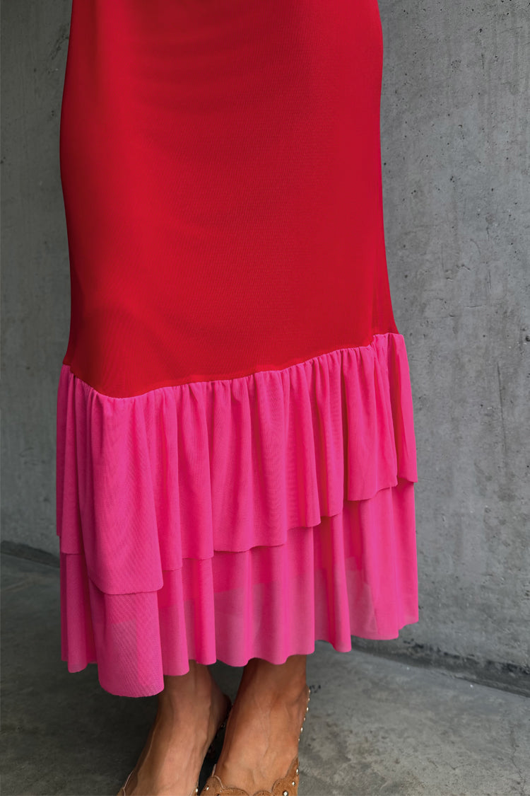 Red and Pink Katie Dress