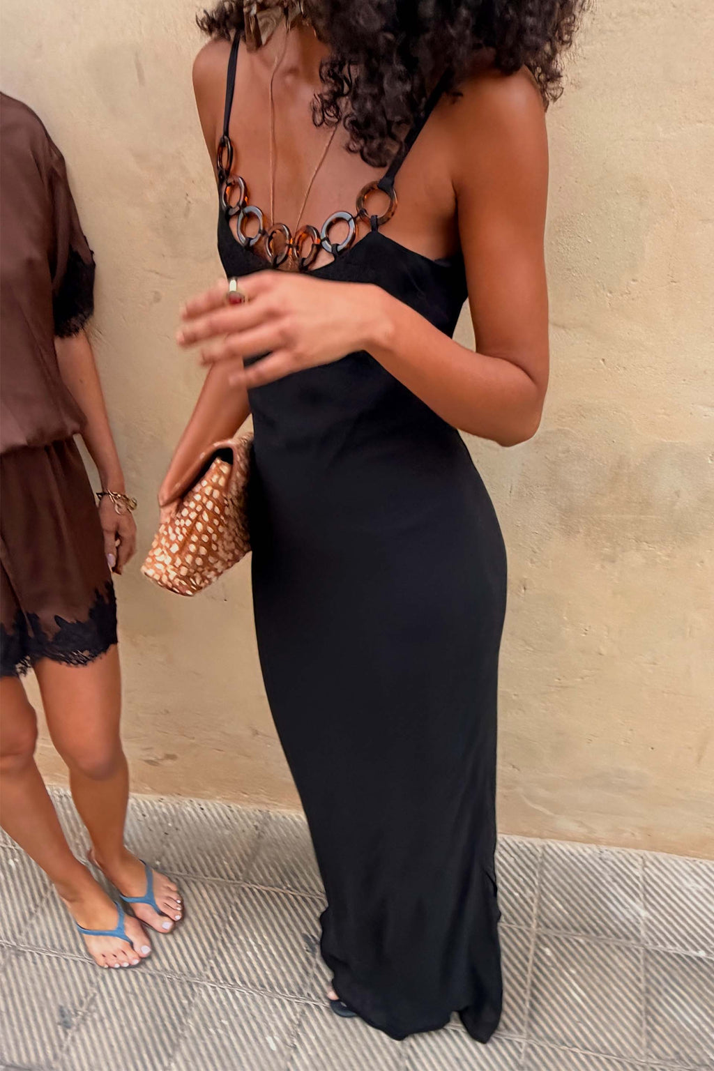 Black Sapna Dress with Ring Detail