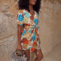 Shell Mini Wrap Dress