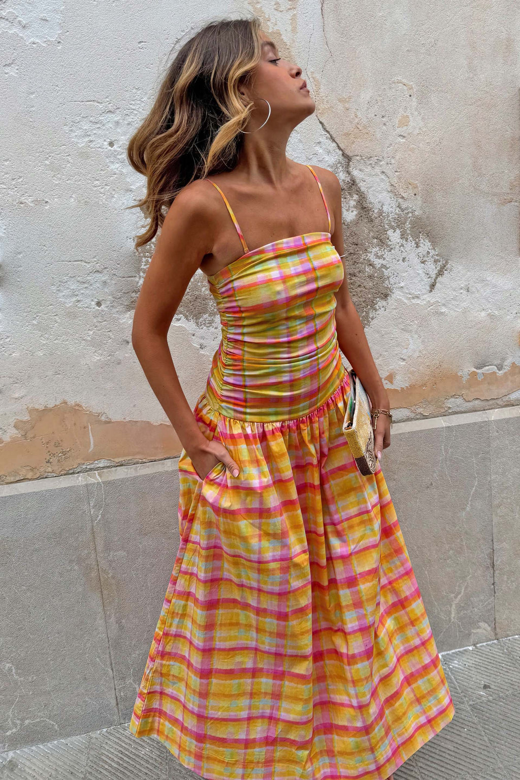 Check Lola Mid-axi Dress