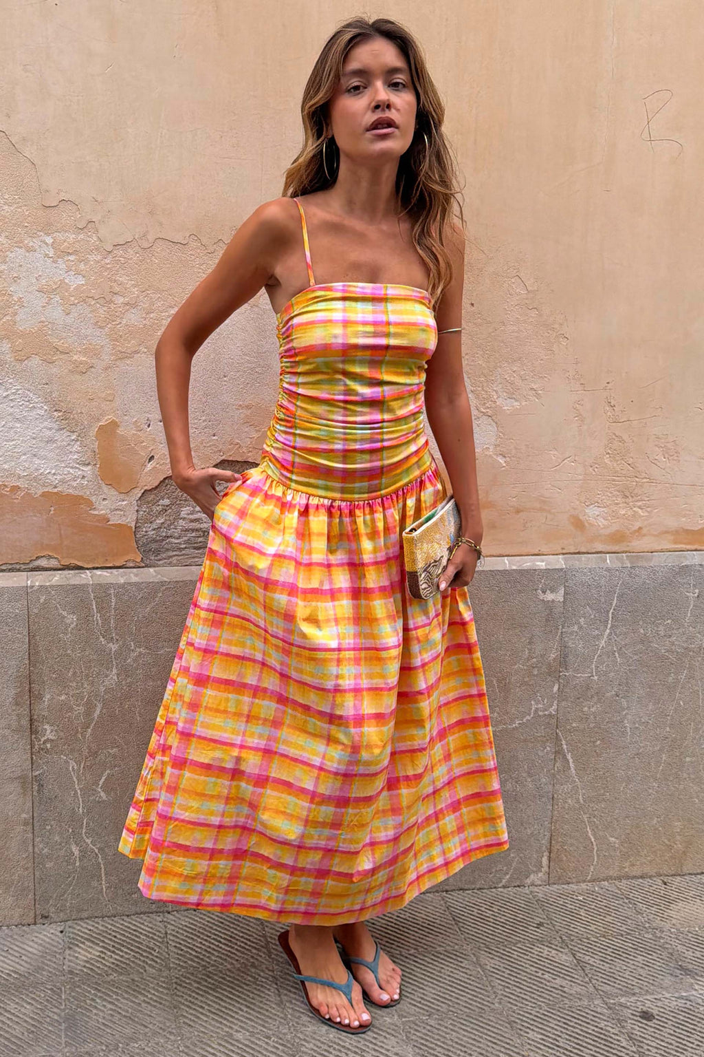 Check Lola Mid-axi Dress