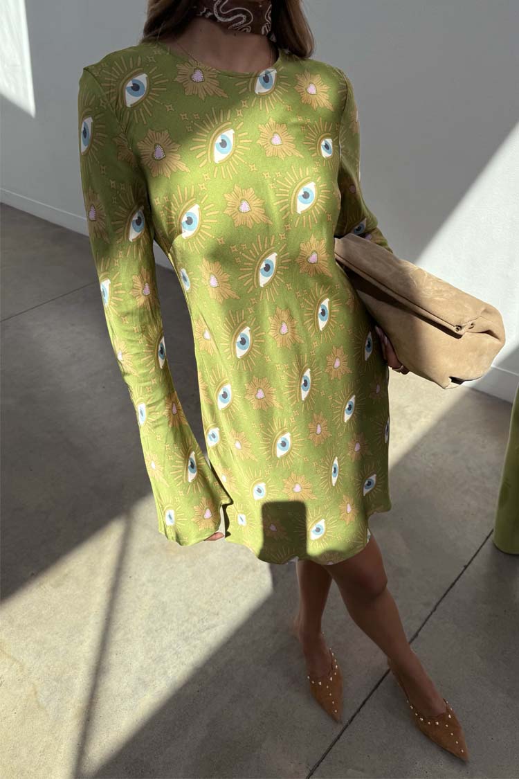 Khaki Eye Mini Soho Dress Petite