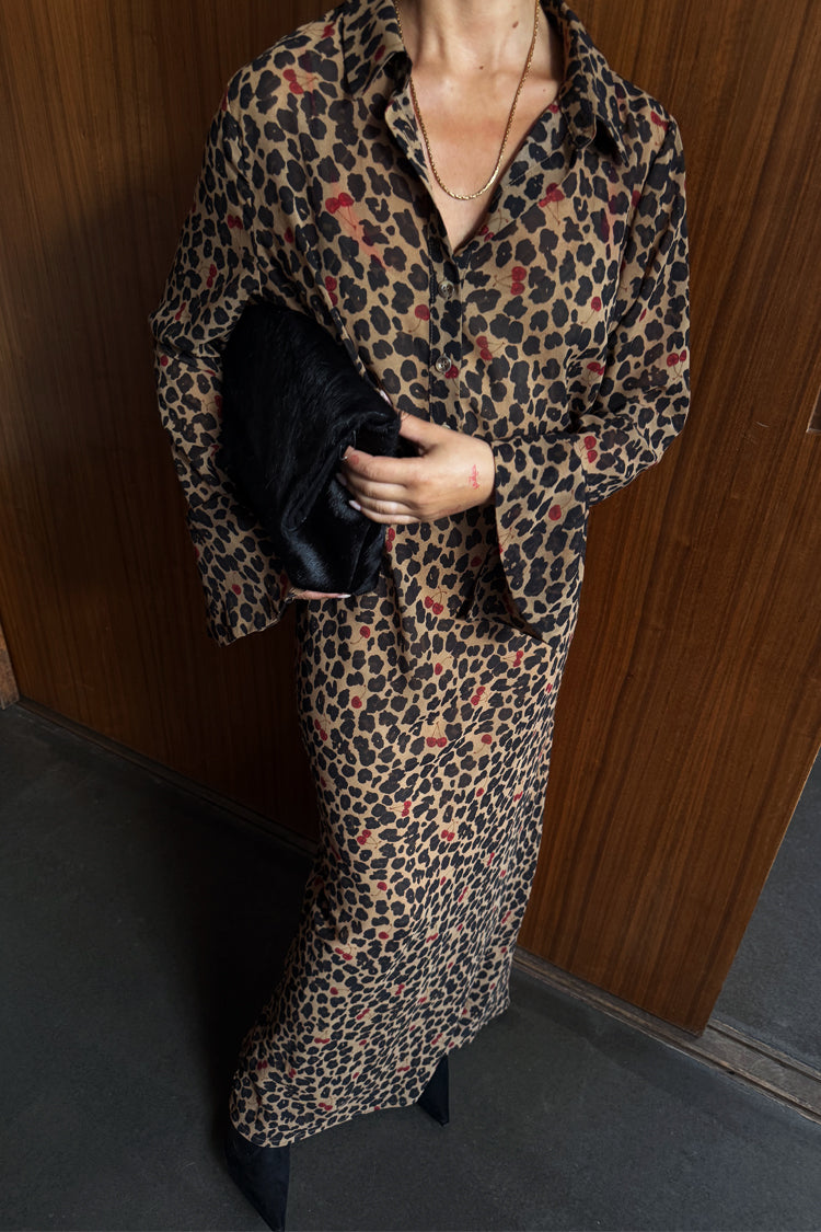 Cherry Leopard Mia Dress