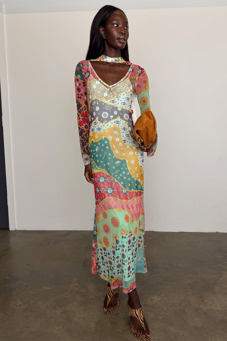 Pastel Morocco Mesh Vivi Dress