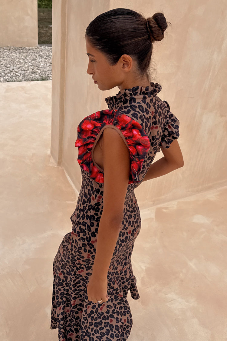 Cherry Leopard Remi Dress