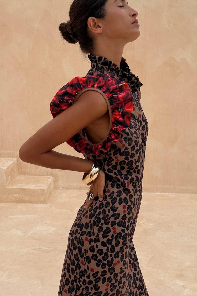 Cherry Leopard Remi Dress