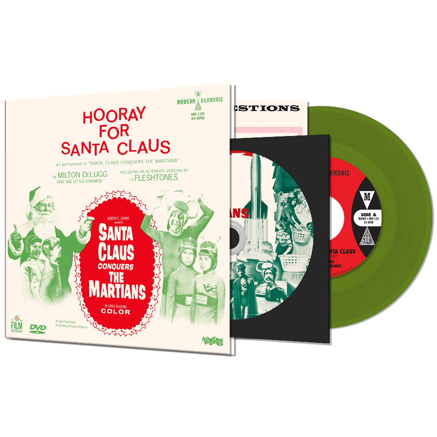 DeLugg, Milton and the Little Eskimos - Hooray For Santa Claus (7", Martian Green Vinyl)