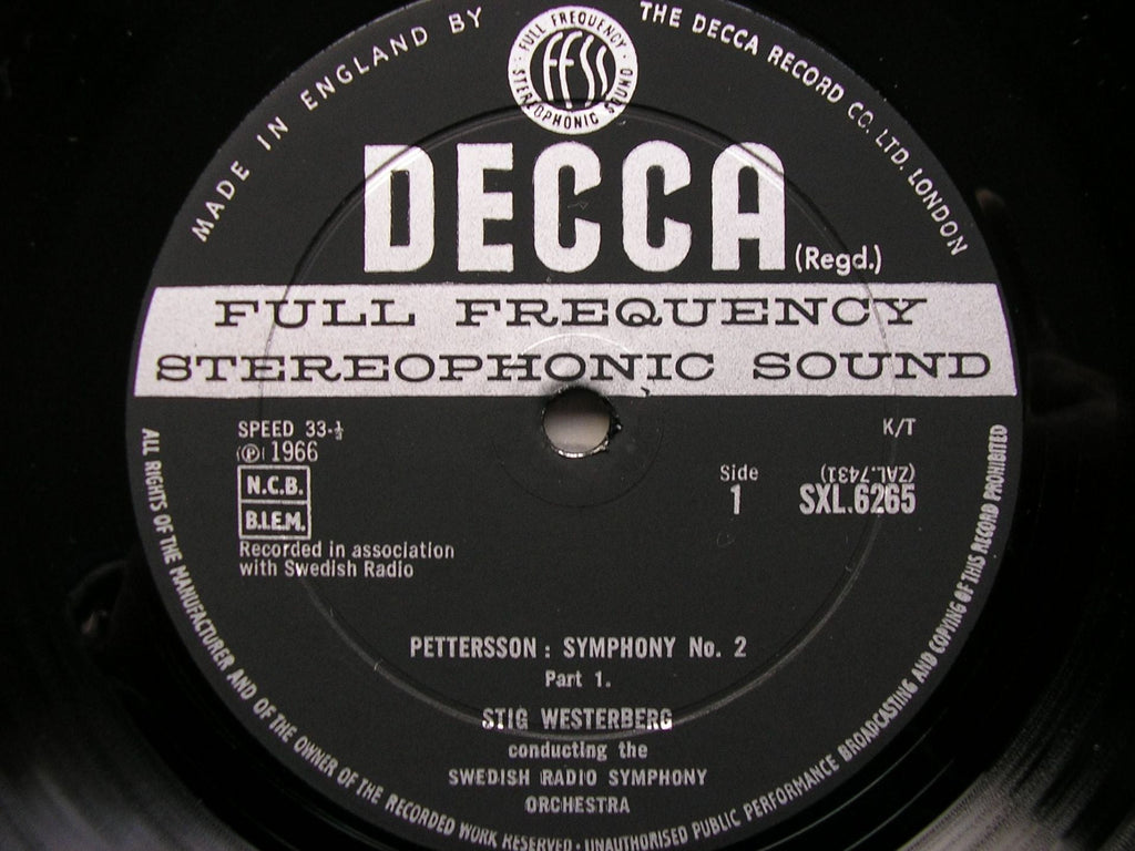 SXL 6265 PETTERSSON: SYMPHONY No. 2 WESTERBERG / SWEDISH RADIO SYMPHONY