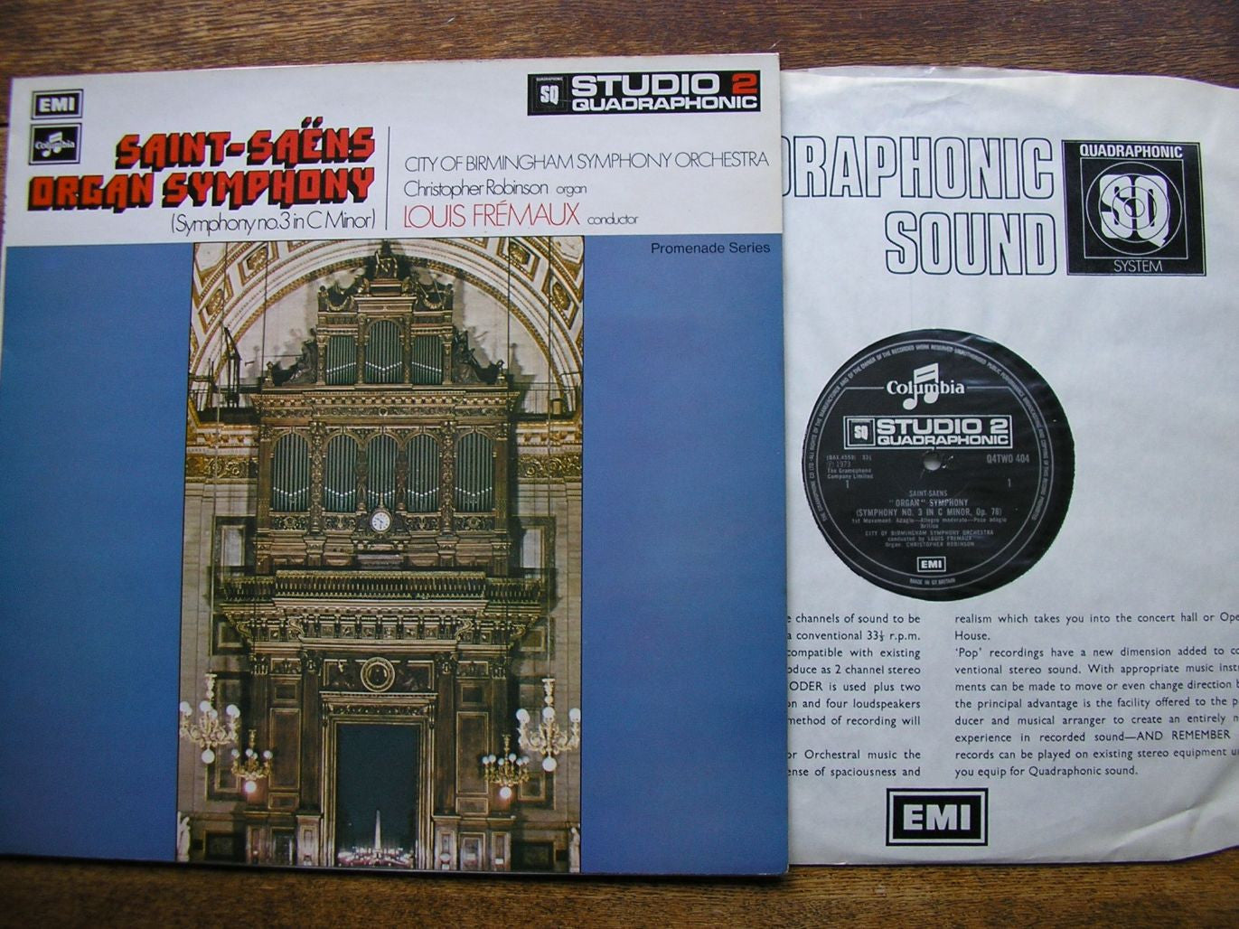 SAINT - SAENS: SYMPHONY No. 3 LOUIS FREMAUX / CITY OF BIRMINGHAM SYMPHONY ORCHESTRA Q4 TWO 404