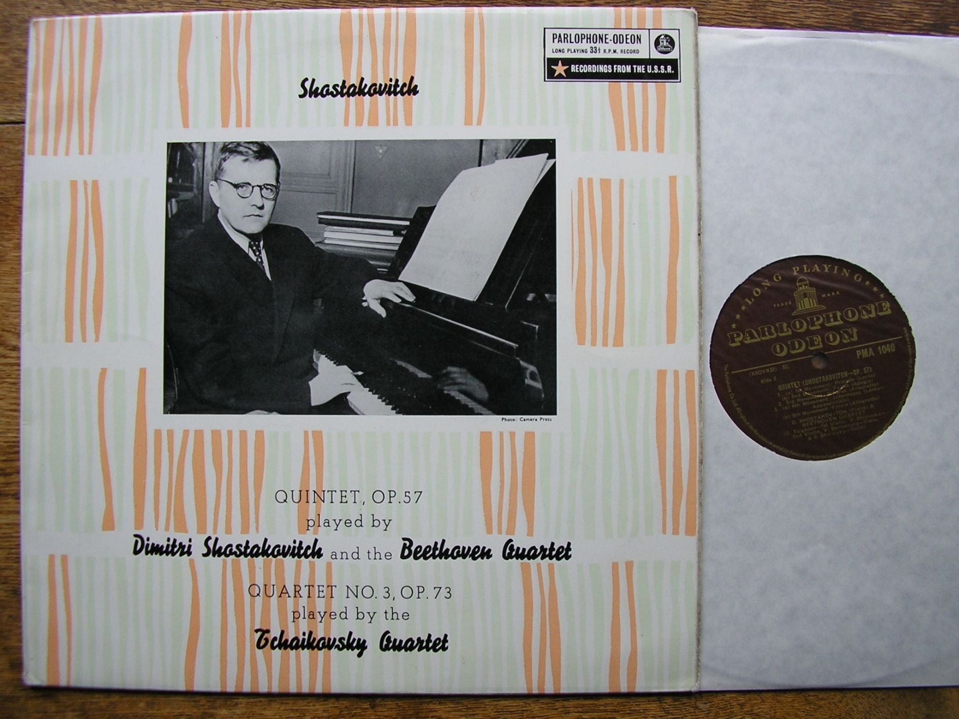 SHOSTAKOVITCH: QUINTET Op. 57 / QUARTET No. 3 DIMITRI SHOSTAKOVITCH / BEETHOVEN QUARTET / TCHAIKOVSKY QUARTET PMA 1040