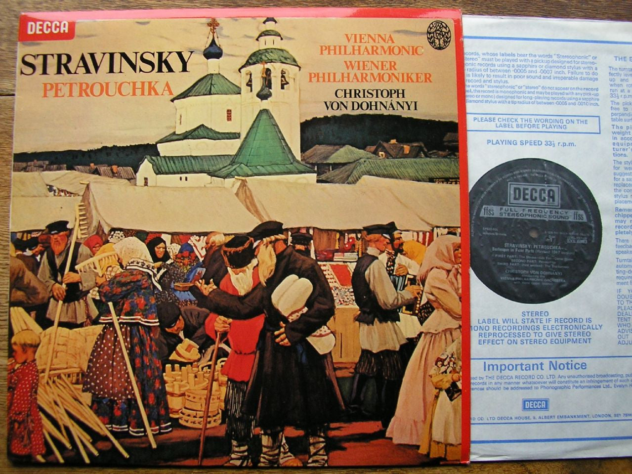 SXL 6883 STRAVINSKY: PETROUCHKA DOHNANYI / VIENNA PHILHARMONIC