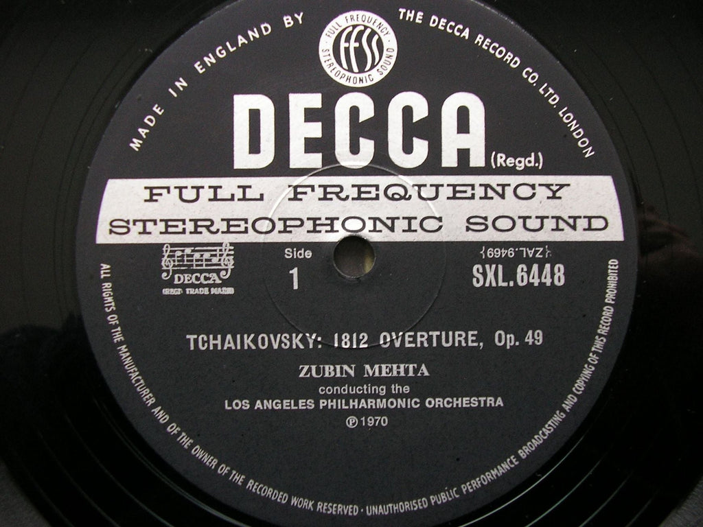 TCHAIKOVSKY: 1812 OVERTURE / ROMEO & JULIET    MEHTA / LOS ANGELES PHILHARMONIC     SXL 6448