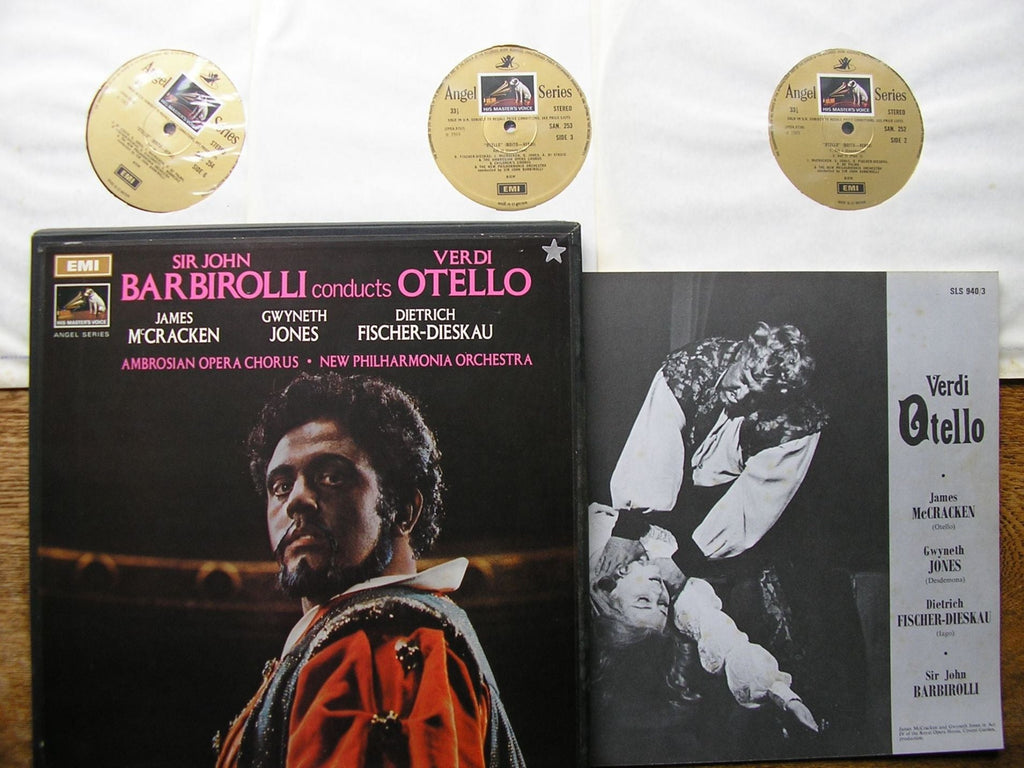 VERDI: OTELLO McCRACKEN / JONES / FISCHER-DIESKAU / NEW PHILHARMONIA ORCHESTRA / BARBIROLLI SLS 940