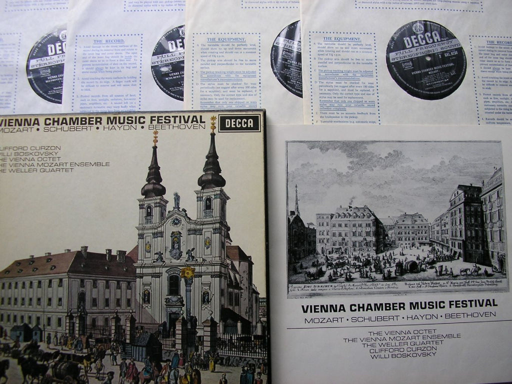 SXL 6238 - 6241 VIENNA CHAMBER MUSIC FESTIVAL: CURZON / WELLER QUARTET / VIENNA MOZART ENSEMBLE / VIENNA OCTET