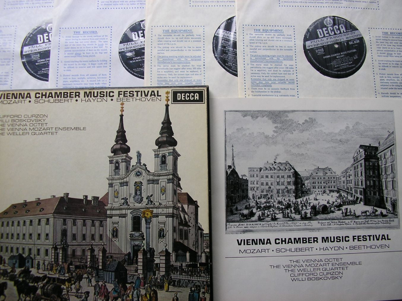 SXL 6238 - 6241 VIENNA CHAMBER MUSIC FESTIVAL: CURZON / WELLER QUARTET / VIENNA MOZART ENSEMBLE / VIENNA OCTET