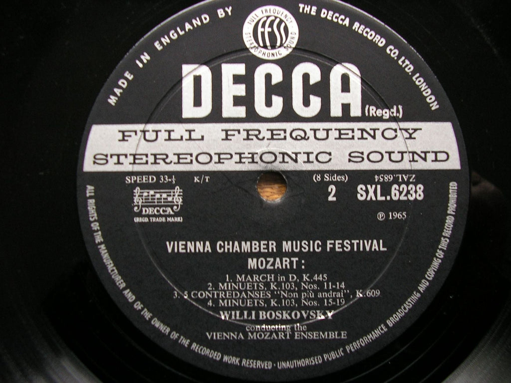 SXL 6238 - 6241 VIENNA CHAMBER MUSIC FESTIVAL: CURZON / WELLER QUARTET / VIENNA MOZART ENSEMBLE / VIENNA OCTET